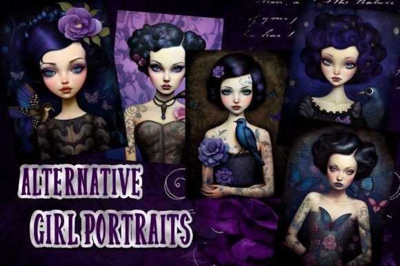 Download Alternative Rock Gothic Girl Portraits - Premium Bundle