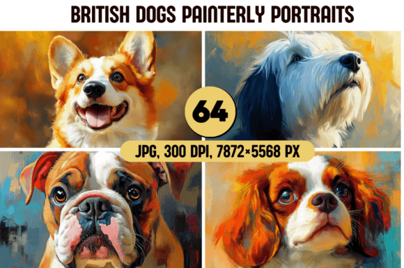 Download British Dogs Painterly Portraits - Premium Resources