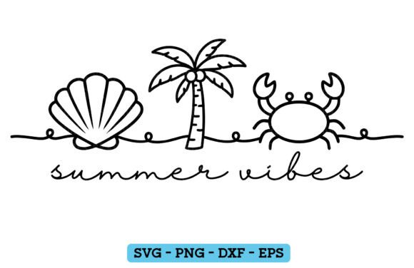 Download Summer Vibes PNG SVG, Seashells - Premium Bundle